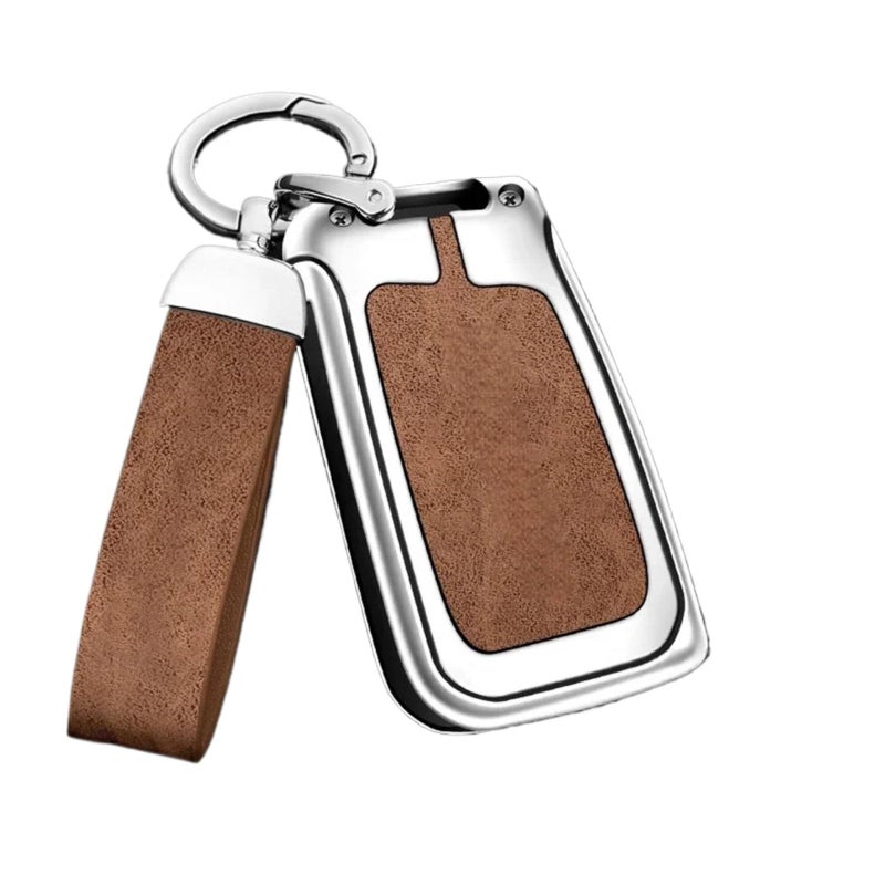 Silver Brown Key Cover Case Compatible For Skoda Superb 2 3 Series A7 - Image 2