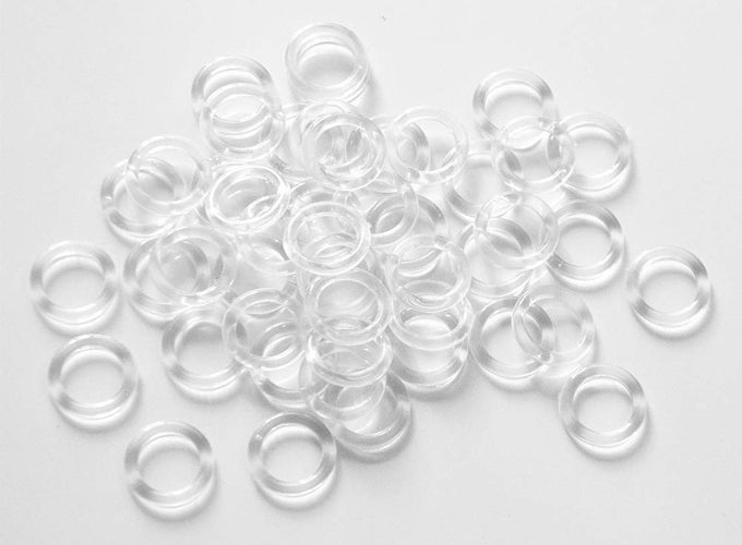 Caf Curtain Rings 50pcs Clear Plastic Rings for Roman Shades 5816mm