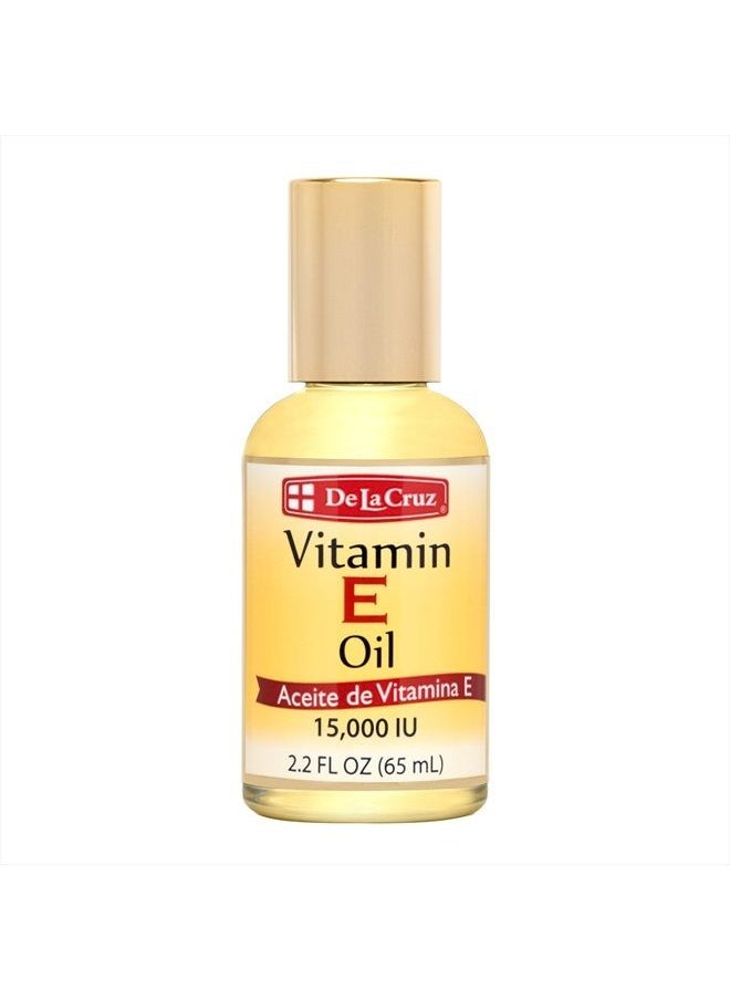 De La Cruz Vitamin E Oil for Skin, 15,000 IU - No Preservatives, Artificial Colors or Fragrances, Made in USA, 2.2 FL. OZ.  - Image 1