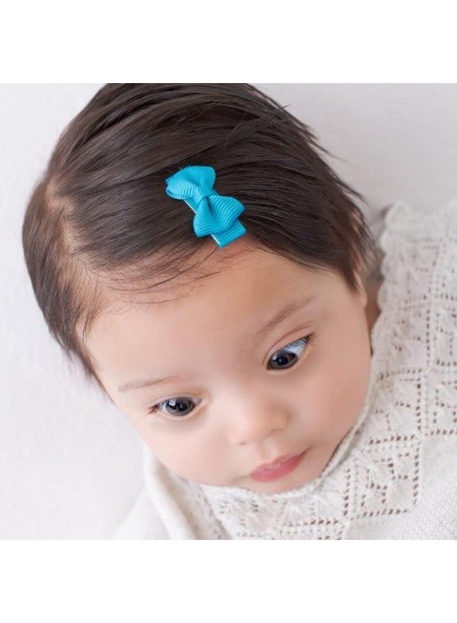 Tergy Baby Girls Snap Hair Clips Tiny Bow Non-Slip Hair Clips Mini Bow for Toddlers Newborn Toddler Infants (20PCS) - Image 5