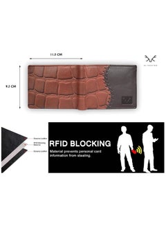 AL FASCINO Multi Color Brown wallet Purse for Men Leather men's Wallets for Men Stylish Genuine rfid wallet Men's Wallet genuine leather wallet men's wallets bifold leather. Slim Wallet Smart purse  - Image 2