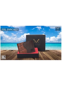 AL FASCINO Multi Color Brown wallet Purse for Men Leather men's Wallets for Men Stylish Genuine rfid wallet Men's Wallet genuine leather wallet men's wallets bifold leather. Slim Wallet Smart purse  - Image 4