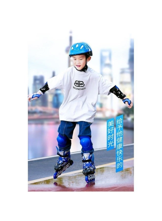 Zain Adjustable Sports Skates with LED Lights, Single Row, 4 Wheels - Image 3