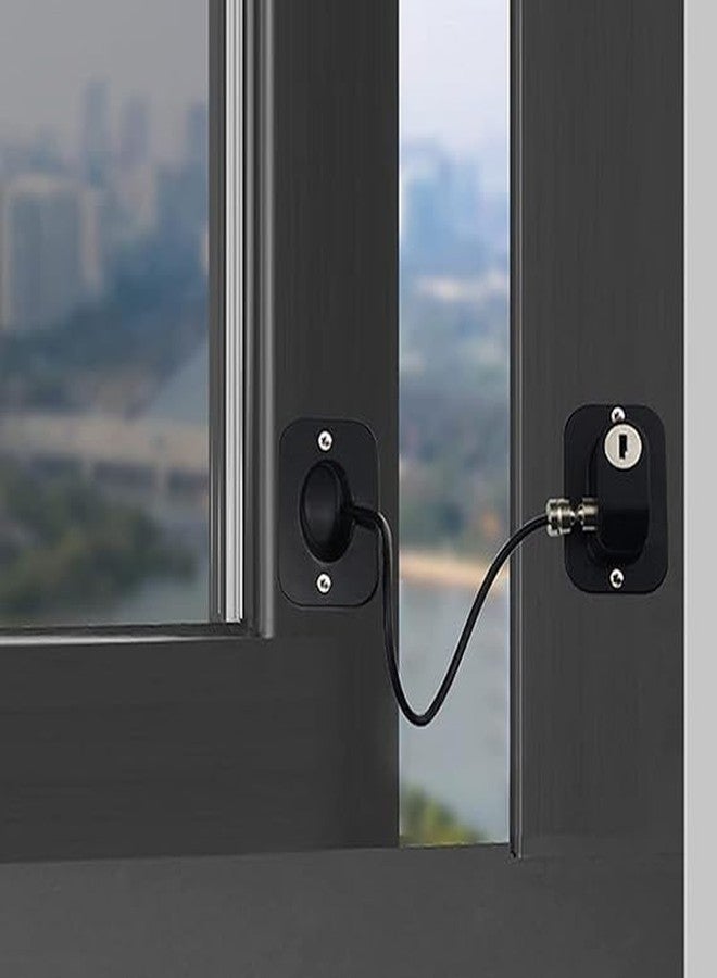 QUEBERS Child Safety Cabinet Lock with Key Lock,Cabinet Restrictor Cable for Baby and Toddler Lock for Cupboards, Drawers, Fridge, Wardrobe - Image 4