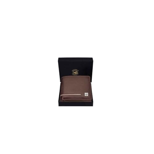 ANTONIO VALERIA Scott Coffee Brown/Sand Leather Wallet for Men - Image 1