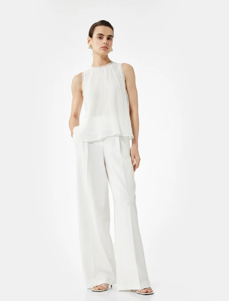 KOTON Tulle Sleeveless Blouse