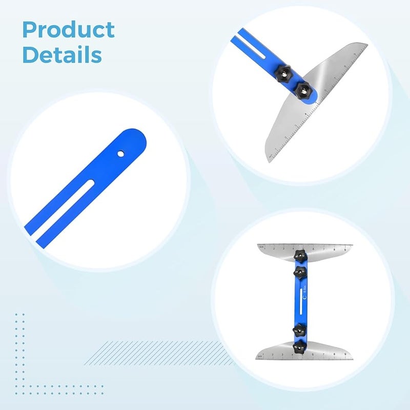 Stair Gauge Template Tool with Adjustable Folding Ruler for Precision Measuring and Drywall Cutting - Image 5