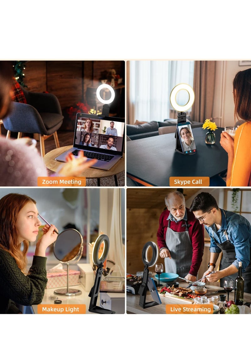 Y&D Ring Light for Computer Laptop Video Conference Lighting kit Zoom Meetings 5" Small Led Selfie Portable with Stand - Image 2