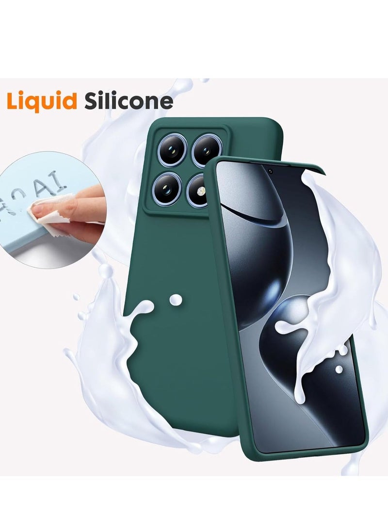 Raxoom Xiaomi 14T Pro 5G Case Cover in Green - Soft Silicone, Shockproof with Inner Microfiber Lining and Camera Protection - Image 3