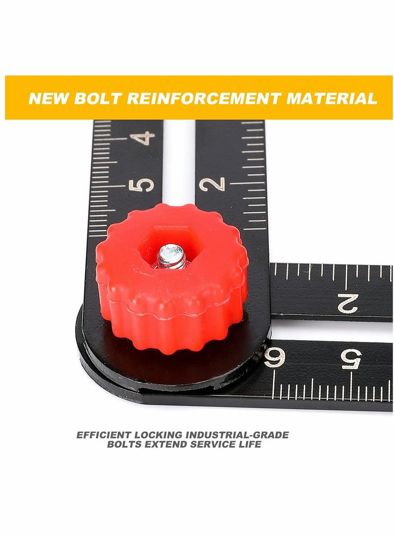 Multi-Angle Measuring Ruler, 12-Fold Aluminum Alloy Template Tool with Lock and Hole Positioning for Tile Installation and Measurement. Perfect for DIY Projects! - Image 3