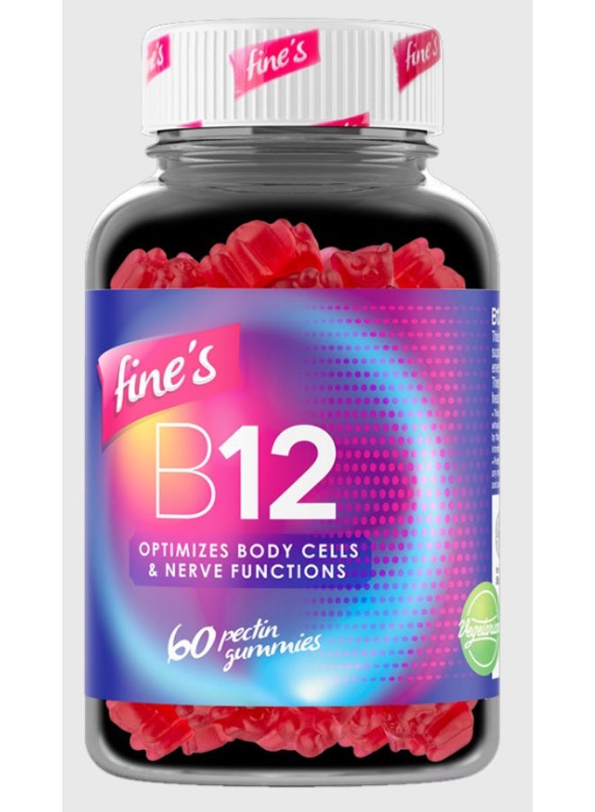Vitamin B12 Gummies 1000mcg 60s | Energy Support Chewable Supplement for Adults & Nervous System Health