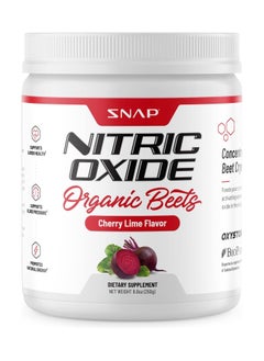 SNAP SUPPLEMENTS Nitric Oxide Organic Beets+Pomegranate+Red Spinach 3 in 1 Circulation Superfood, Cherry-Lime  Flavor - 250g 8.8oz Dietary Supplements  - Image 1
