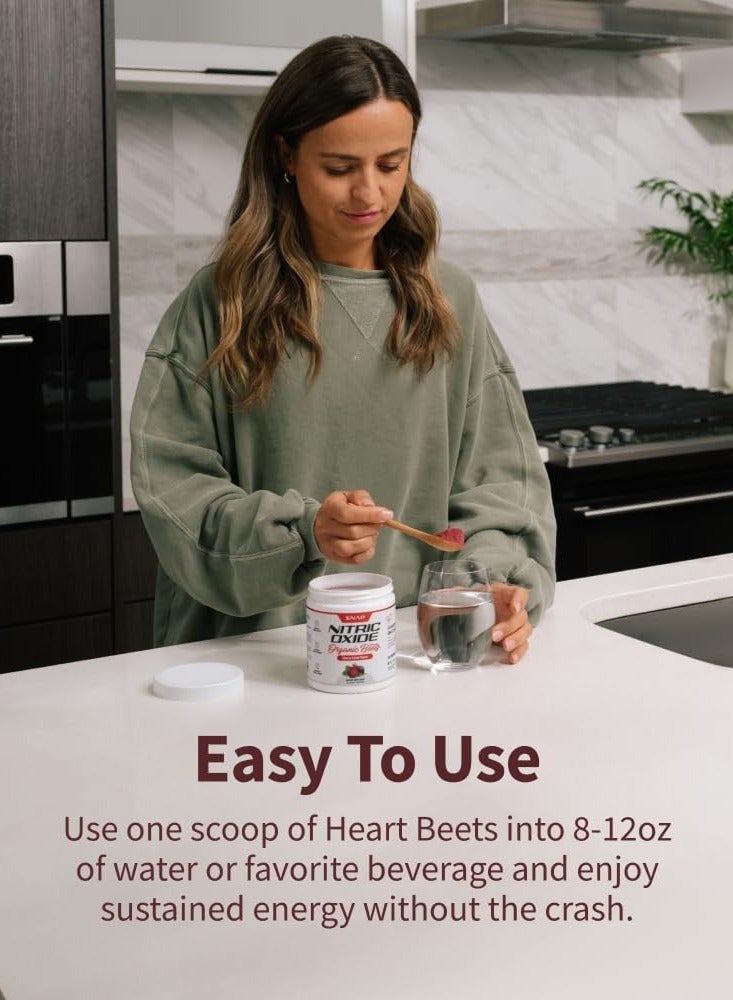 Nitric Oxide + Organic Beets + Pomegranate + Red Spinach Cherry-Lime | 3 In 1 Circulation Superfood, Dietary Supplement Net Wt 8.8 Oz (250G)