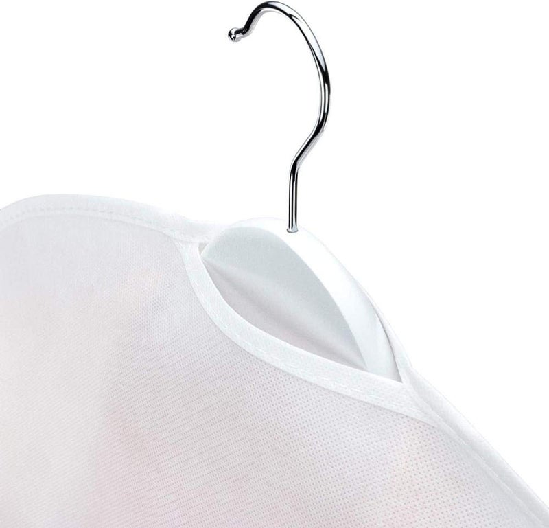 HANGERWORLD Breathable Shoulder Covers Clothes Dust Protectors for Closet Storage (10 Pack, White) - Image 5