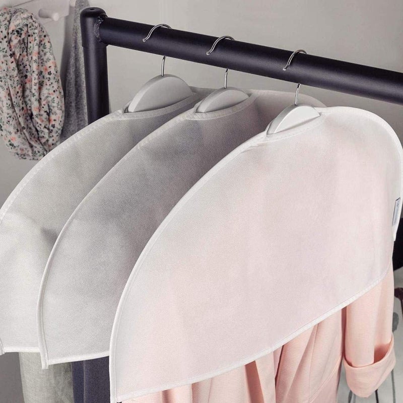 HANGERWORLD Breathable Shoulder Covers Clothes Dust Protectors for Closet Storage (10 Pack, White) - Image 4