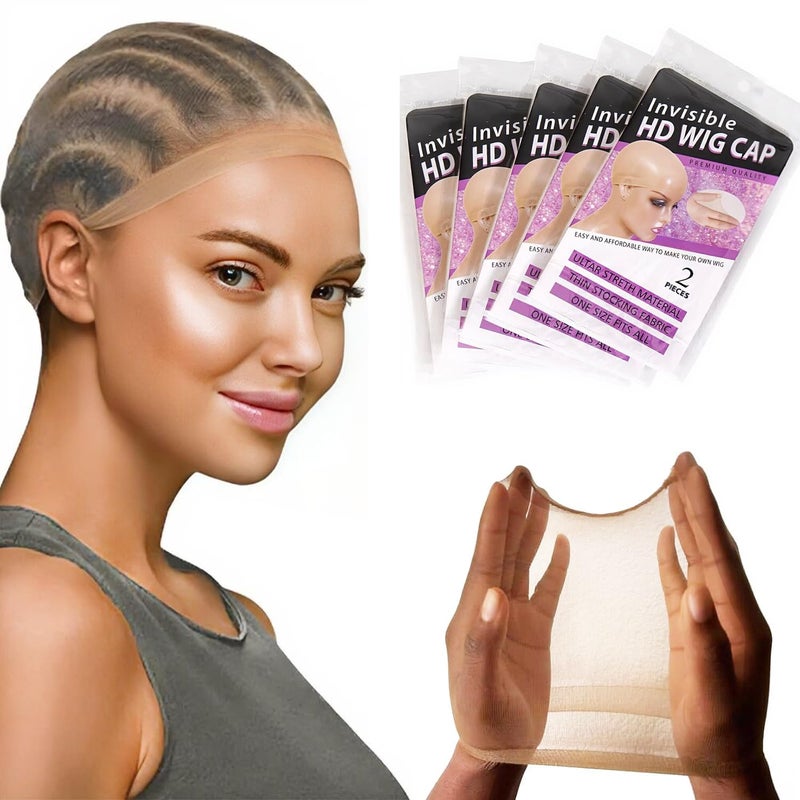 Tinashe HD Wig Caps for WomenHD Wig Cap for Lace Front Wig Stocking Stretchy Thin and Breathable Wig Caps for Cosplay Stretchy Nylon Caps for Women 10 pcs 5Pack10PCS