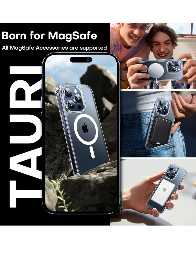 ELTRAZONE [5 in 1] Magnetic Case for iPhone 15 Pro Max [Military Grade Drop Protection], Transparent Slim Fit Designed for Magsafe Case-Clear - Image 5