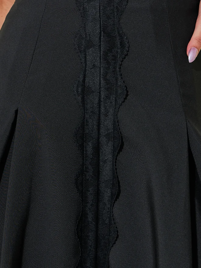 Take Two Take Two Lace Detail Pleated A-Line Maxi Skirt