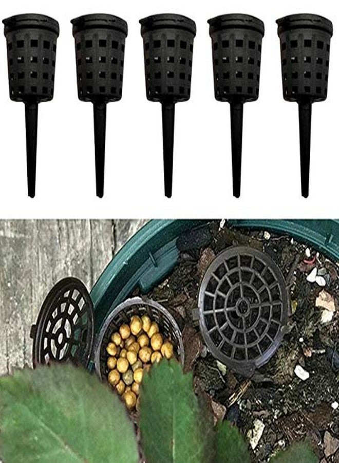 OBANGONG 100PCS Fertilizer Mesh Baskets Garden Nursery Pots Portable Aquarium with Lid Planting Nutrition Cups for Succulent,Orchid,Bonsai - Image 3