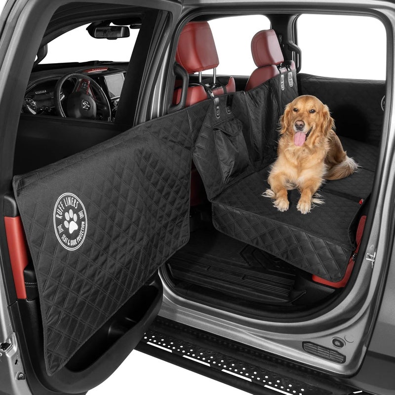 Ruff Liners Standard Back Seat Extender for Dogs, Black â€“ As Seen on Shark Tank â€“ Hard Bottom Platform for Cars, SUVs & Mid-Size Trucks â€“ 400lb Support, Waterproof â€“ Rigid Back Seat Cover for Dogs - Image 1