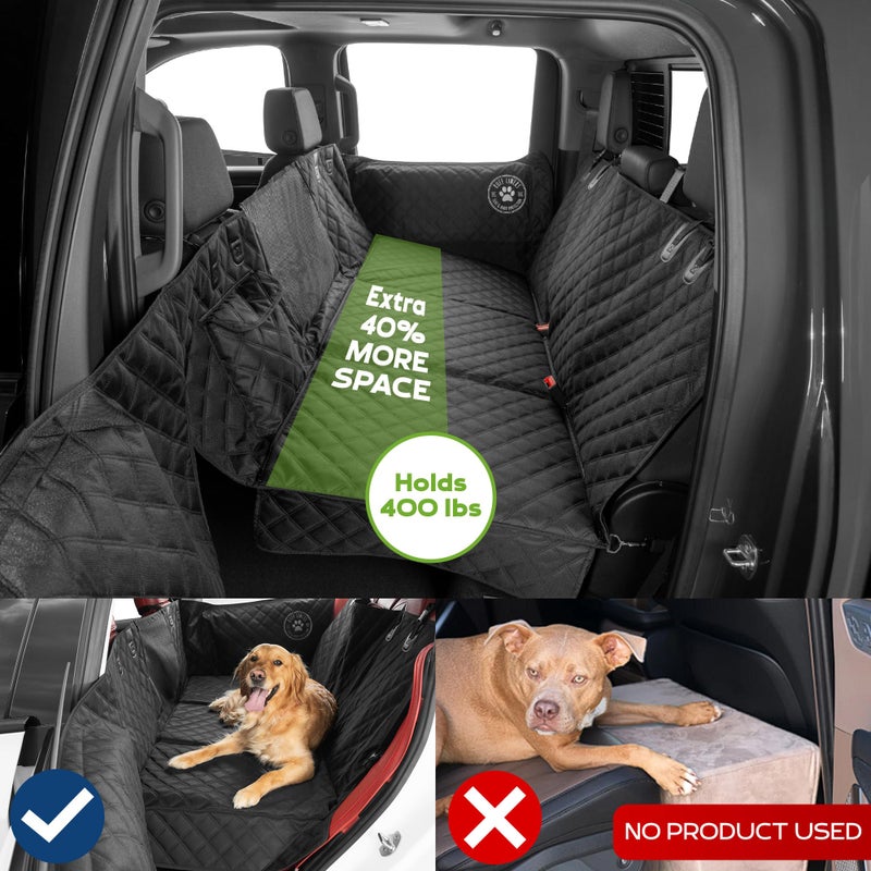 Ruff Liners Standard Back Seat Extender for Dogs, Black â€“ As Seen on Shark Tank â€“ Hard Bottom Platform for Cars, SUVs & Mid-Size Trucks â€“ 400lb Support, Waterproof â€“ Rigid Back Seat Cover for Dogs - Image 3