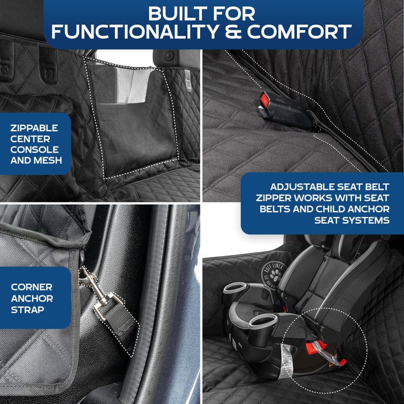 Ruff Liners Standard Back Seat Extender for Dogs, Black â€“ As Seen on Shark Tank â€“ Hard Bottom Platform for Cars, SUVs & Mid-Size Trucks â€“ 400lb Support, Waterproof â€“ Rigid Back Seat Cover for Dogs - Image 4
