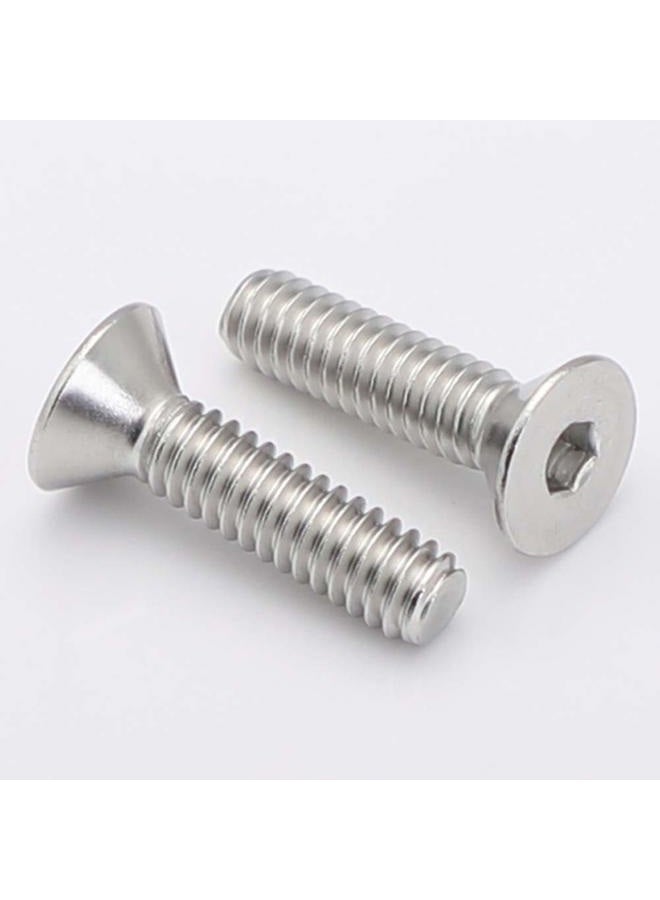 MewuDecor M5-0.8 x 8mm Flat Head Socket Cap Screws, Stainless Steel 18-8 (304), Bright Finish, DIN 7991, Allen Socket Drive, 100 PCS - Image 3