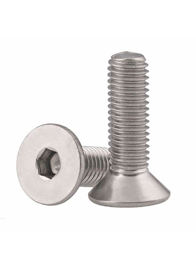 MewuDecor M5-0.8 x 8mm Flat Head Socket Cap Screws, Stainless Steel 18-8 (304), Bright Finish, DIN 7991, Allen Socket Drive, 100 PCS - Image 1