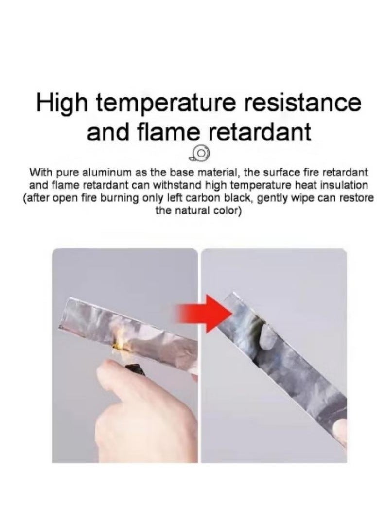 Wide 2 Inch Longth 65 ft Heat Shield Tape Cool Tapes Aluminum Foil Heat Reflective Adhesive Heat Shield Thermal Barrier Foil Tape Self Adhesive Heat Resistant Tape for Hose Kitchen insulation and Auto - Image 3