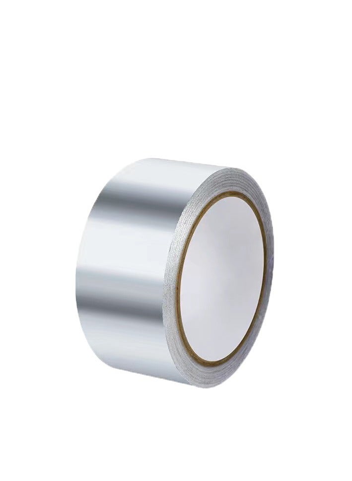 Wide 2 Inch Longth 65 ft Heat Shield Tape Cool Tapes Aluminum Foil Heat Reflective Adhesive Heat Shield Thermal Barrier Foil Tape Self Adhesive Heat Resistant Tape for Hose Kitchen insulation and Auto - Image 1