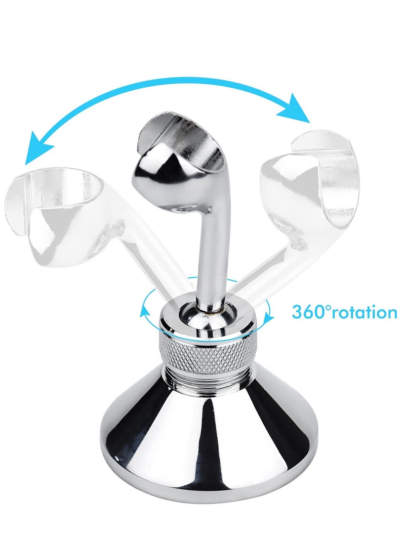 SYOSI Shower Head Holder, Adjustable Removable Shower Wall Bracket Zinc Alloy Bathroom Shower Wand Wall Mounted Bracket with Screw for Standard Handheld Shower Hose - Image 4