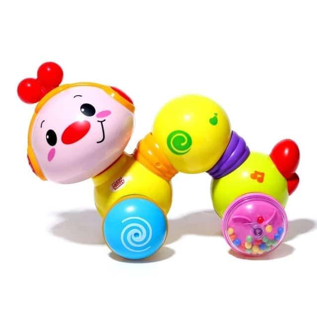 MOROVIK Plastic, Toddler Baby Toys 6 Months Plus - Crawling Cute Caterpillar Toys For 1 Year Old With Music & Light, Press & Go Baby Toys1St Birthday Gifts Boys,Multicolor 01 (Cute Caterpillar) - Image 1