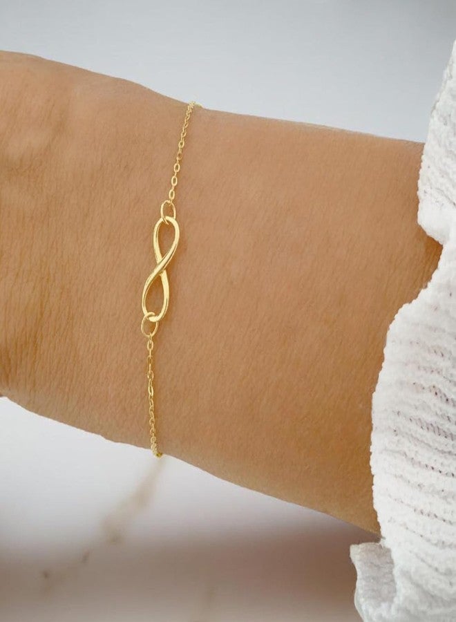 Sorellaz Womens Golden Infinity Bracelet: SR/FAJEWLK21-L140 - Image 2