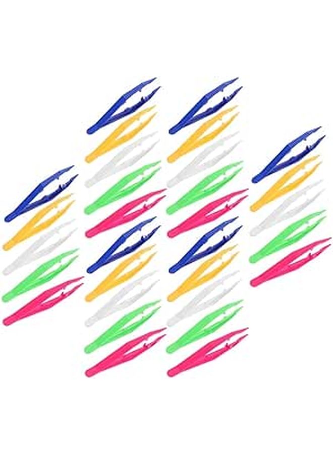 Ergonomic Plastic Tweezers Non-Slip Handles for Jewelry Making Kids Diy Tools - Image 1