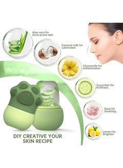 Skinside SkinSide Ice Roller for Face with Scrubber | Ice Roller for Face | Face Ice Roller for Men & Women | Ice Cube Roller for Glowing Skin & Puffy Eyes | Reusable & Unbreakable (Green)  - Image 3