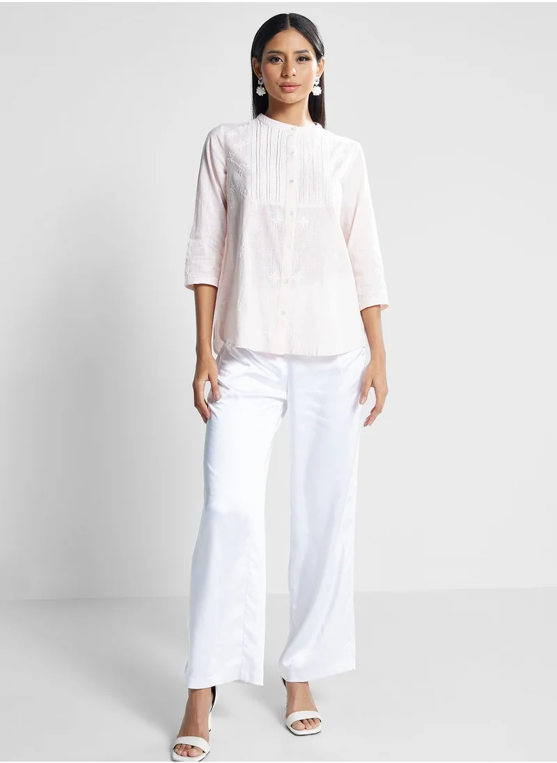 Fabindia Embroidered Button Down Kurti
