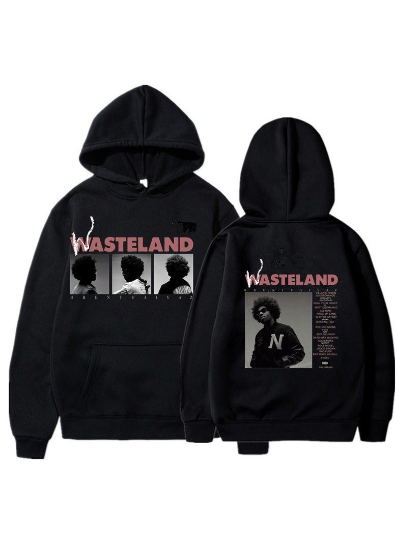 Wasteland Rock Graphic Fleece Hoodie – Unisex Outdoor Running & Sports Pullover  - Image 1