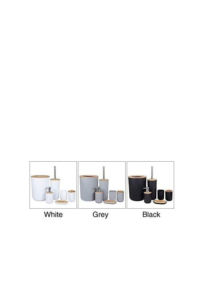 Luxury 6 Piece Multi-Purpose Bathroom Set with Elegant and Modern Design Available in 3 Colors Sh (White)  - Image 2