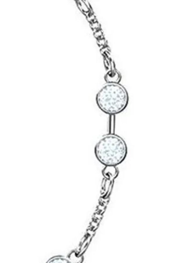 Chomel Rhodium Plated Crystal Studded Bracelet - Image 3