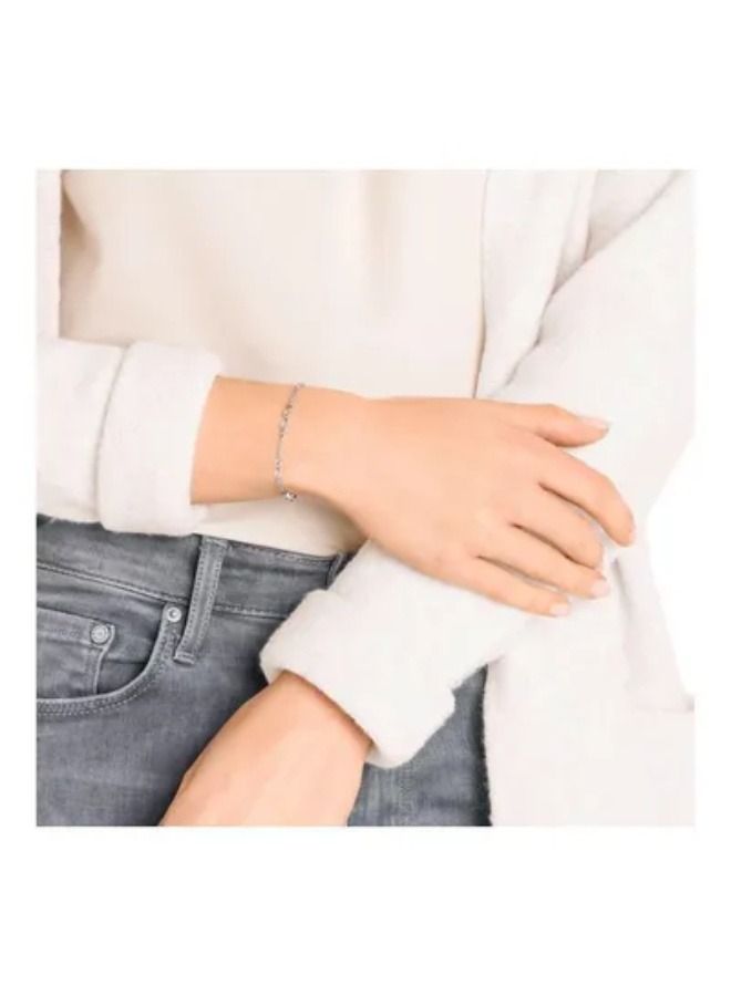 Chomel Rhodium Plated Crystal Studded Bracelet - Image 2