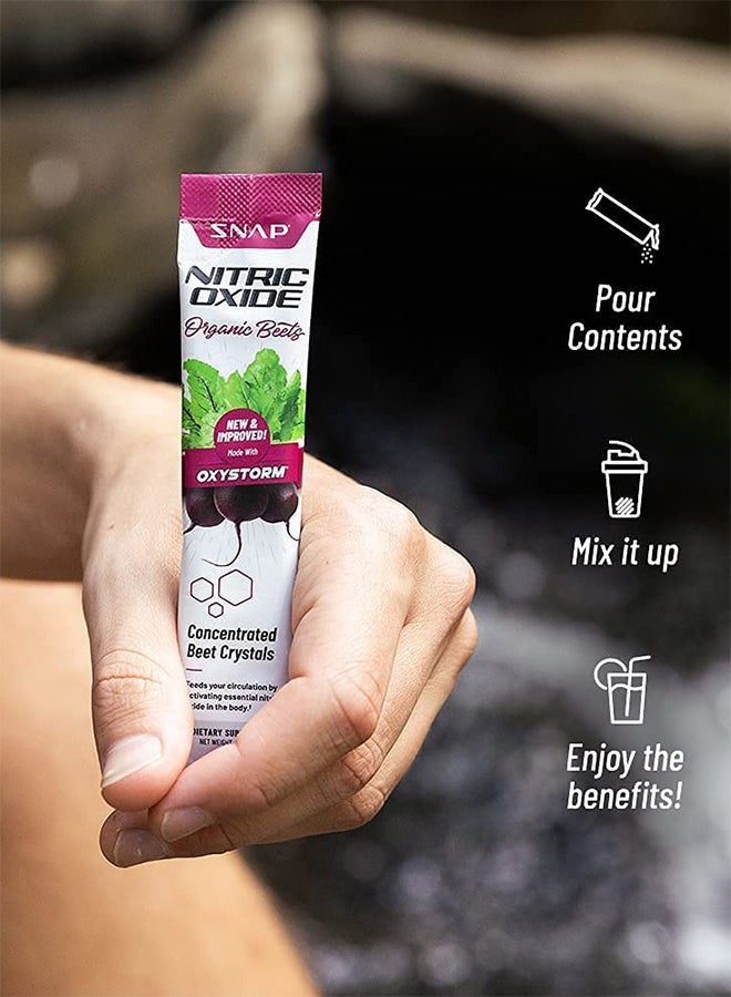 SNAP SUPPLEMENTS Nitric Oxide Organic Beets made with Oxystorm Support Blood Pressure, Circulation Superfood, Heart Health Beets 10 Stick Packs Dietary Supplement - Image 3