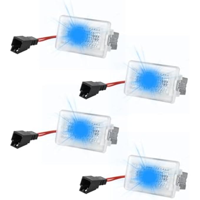Carwiner Puddle Lights 4Pc Compatible With Tesla Model 3YSX Projector Door Step Light Accessories Interior LightsBlue CwTslybdTdz4P B - Image 1