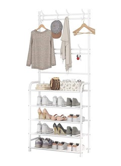 Shoe Rack, Coat Rack Multifunctional Coat Rack with 8 Hooks 5-tier Shoe Rack Bag Rack Shoe Box Rack Multi-scene White - pzsku/ZF82D28335850B105E52CZ/45/_/1681731298/98ad64b6-4297-4e3c-8936-0ef4c03874ca