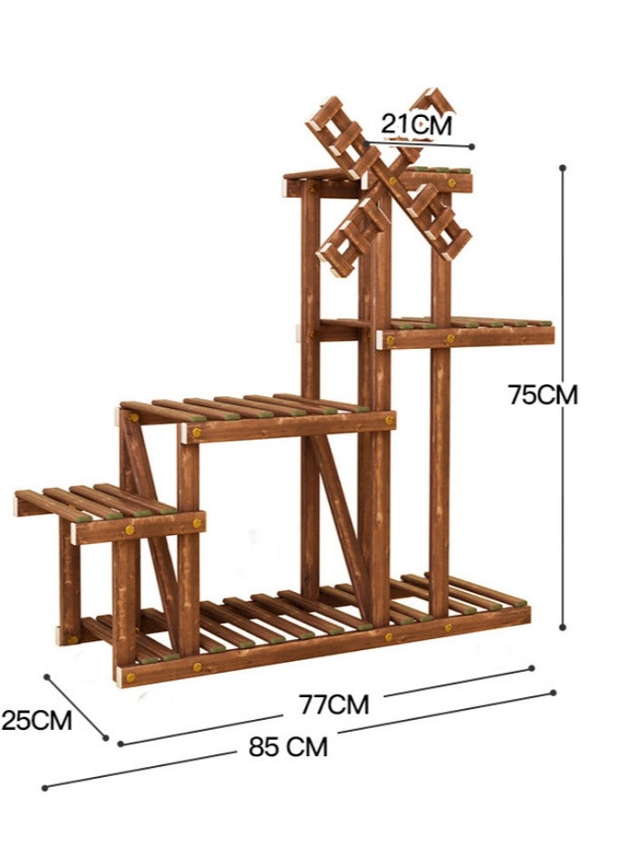 WinHolder Plant and Flower Display Stand Indoor Plant Shelf Outdoor Wood Plant Flower Rack for Living Room Patio Home Decor for Gardening - Image 3