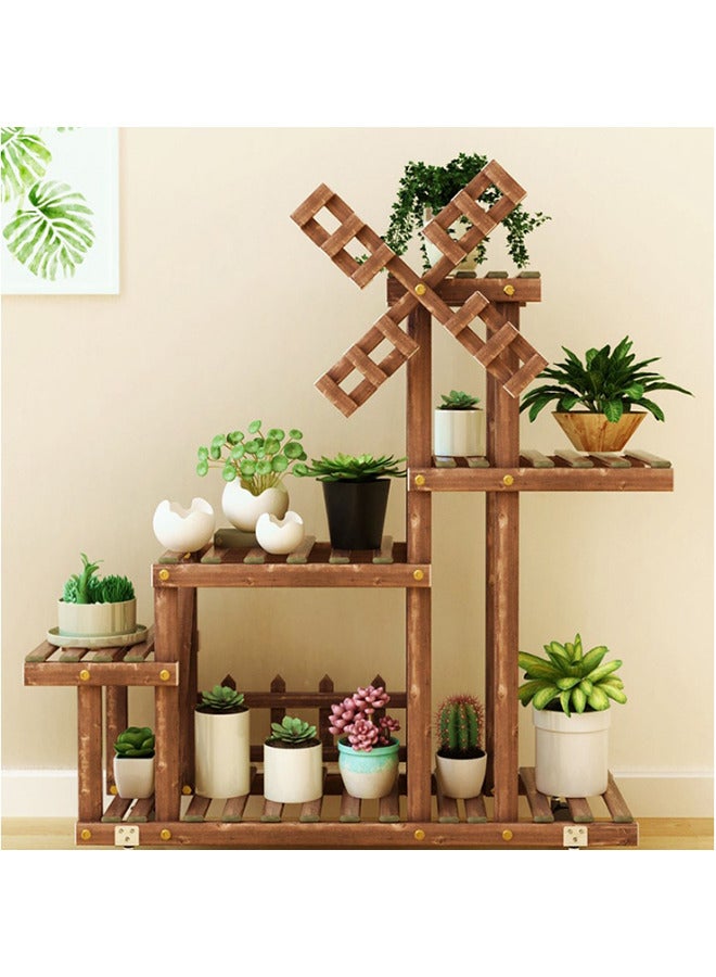 WinHolder Plant and Flower Display Stand Indoor Plant Shelf Outdoor Wood Plant Flower Rack for Living Room Patio Home Decor for Gardening - Image 2