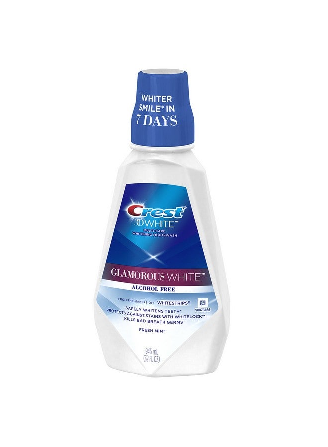 كرست غسول الفم 3D White Luxe Glamorous White Multi-Care Whitening Fresh Mint Flavor، 32 أونصة سائلة (عبوة من 3 قطع) - Image 3