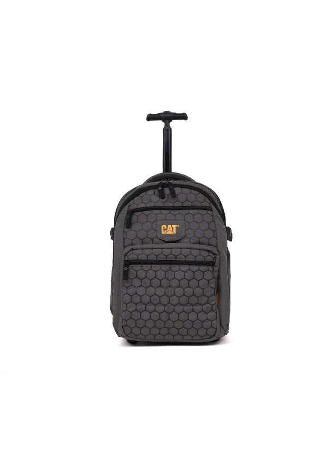 CATERPILLAR CAT رول روفر حقيبة ظهر بعجلات 2‑عجلة – 29.5 لتر، قسم للابتوب، بوليستر 600D/1680D، منقوشة بنمط خلية النحل - Image 1