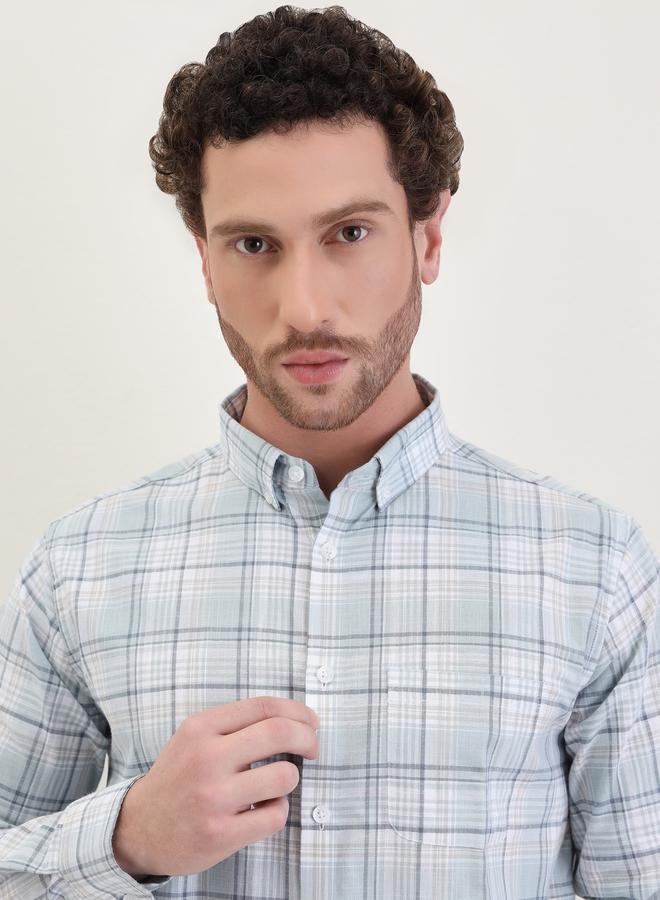 Styli Checked Regular Fit Long Sleeve Shirt - Image 3