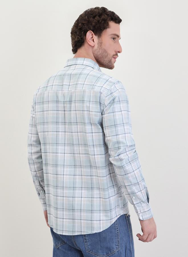 Styli Checked Regular Fit Long Sleeve Shirt - Image 5