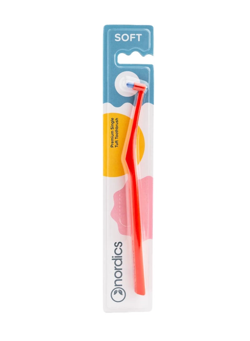 NORDICS EXPERT single tuft toothbrush red